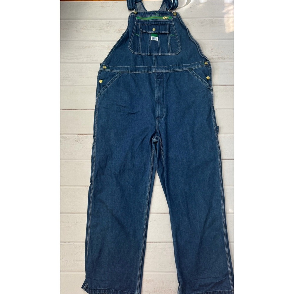 Liberty Bib Overalls Mens Size 42x30‎ Blue Denim Workwear Carpenter